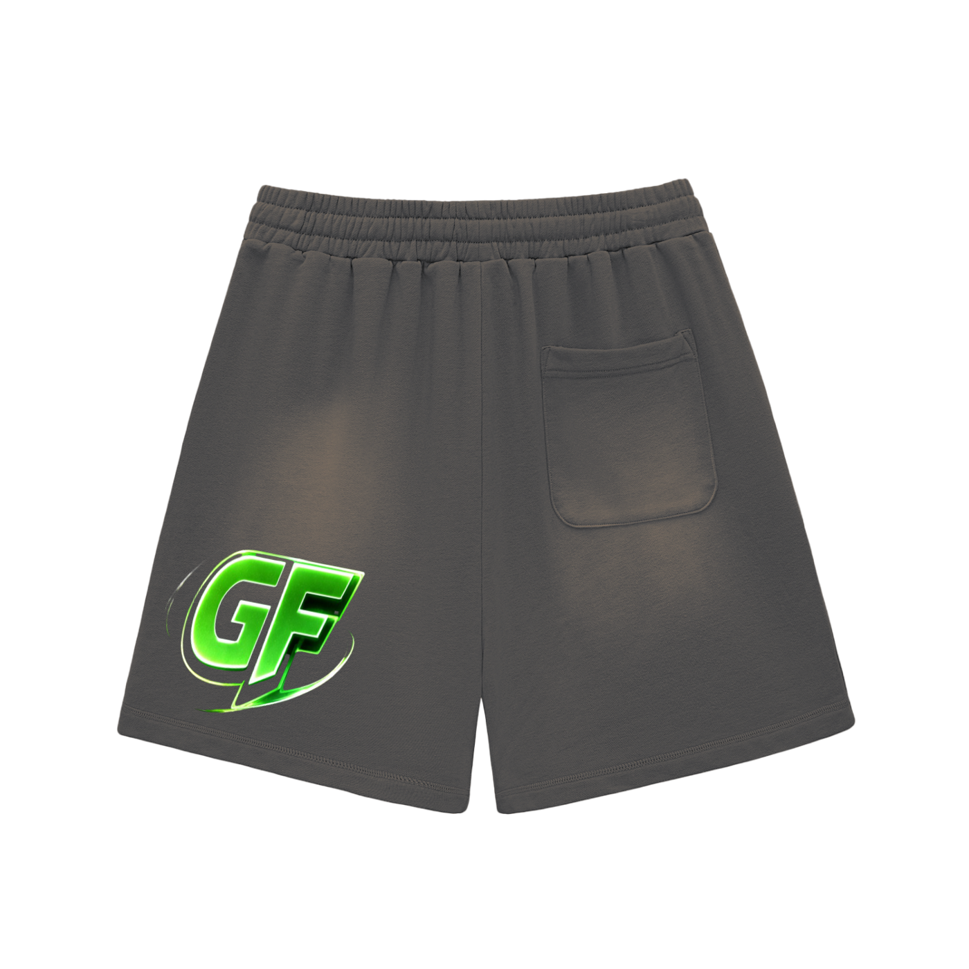 Sun Fade Raw Edge Cotton Shorts