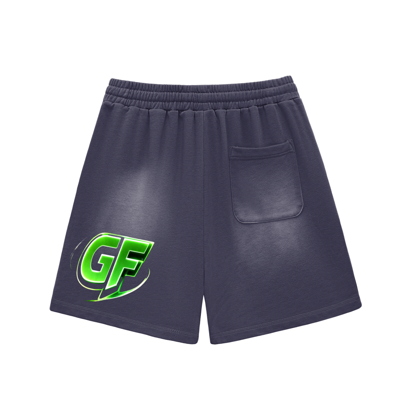 Sun Fade Raw Edge Cotton Shorts