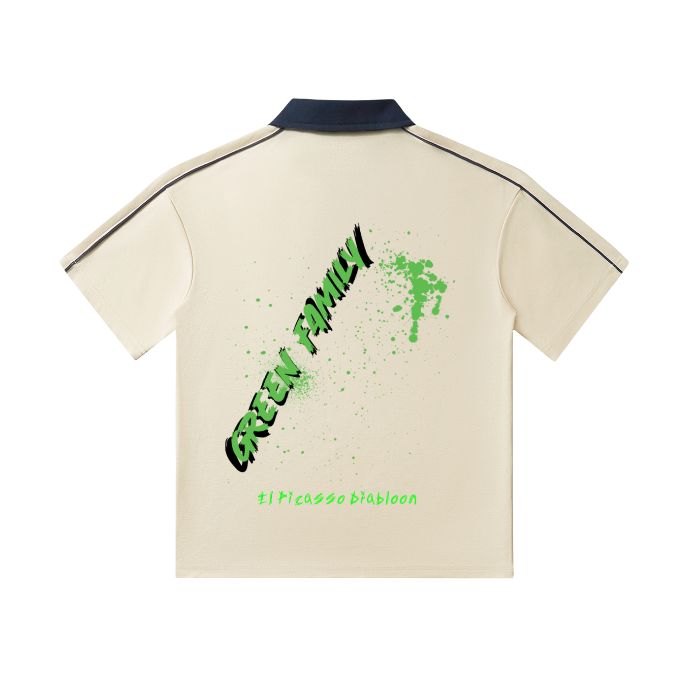 Contrast Collar Short-Sleeve Polo Shirt